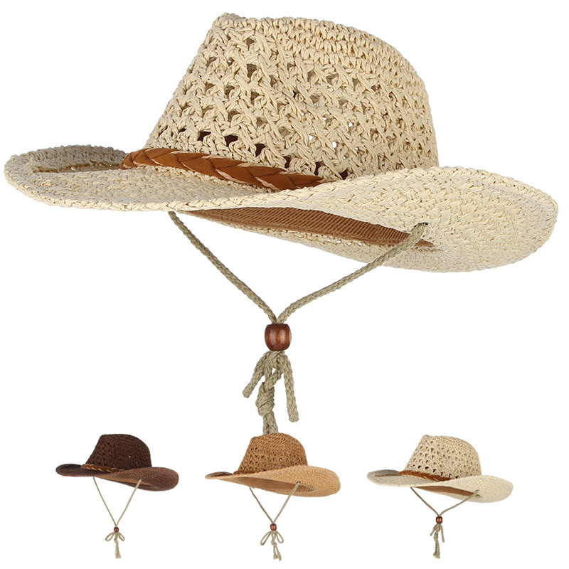 Cowboy Hat Straw - GEMVIE Topi Koboi Musim Panas Anak-anak
