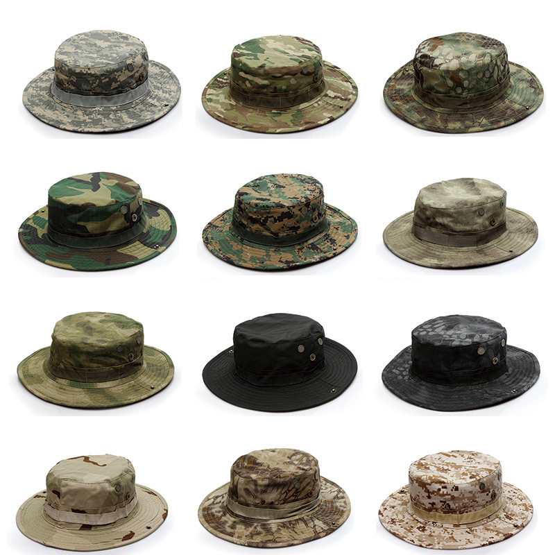 Boonie Hat Tactical - Topi Bucket Outdoor Tebal Kamuflase Taktis,