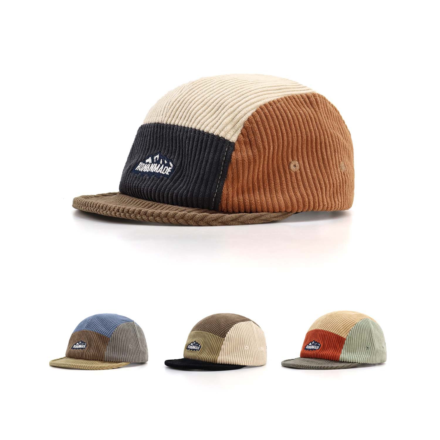 Corduroy Cap 5 Panel - Topi Bisbol Pinggiran Pendek 5 Panel