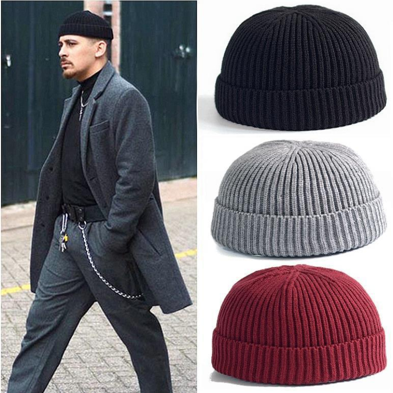 Beanie Cuffed Knit - Topi Rajut Musim Dingin Hangat untuk