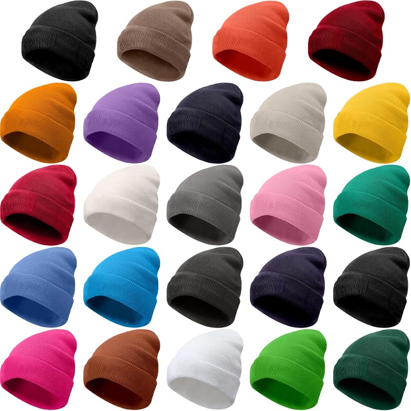 Beanie Cuffed Knit - 1pc Topi Beanie Tebal Hangat Musim