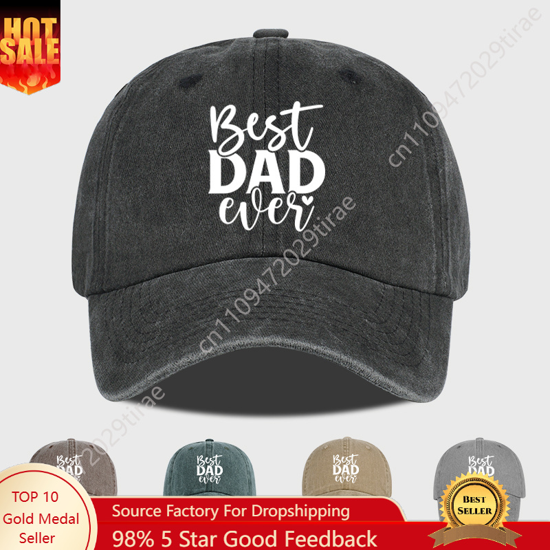 Dad Hat Cotton - Topi Bisbol Vintage Bermotif “Best DAD