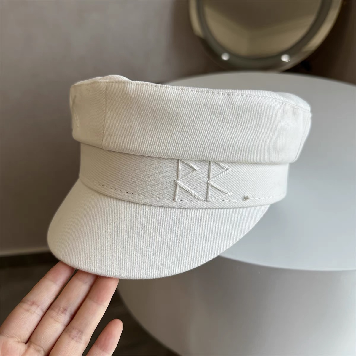 Dad Hat Cotton - Topi Angkatan Laut Atasan Datar Bordir