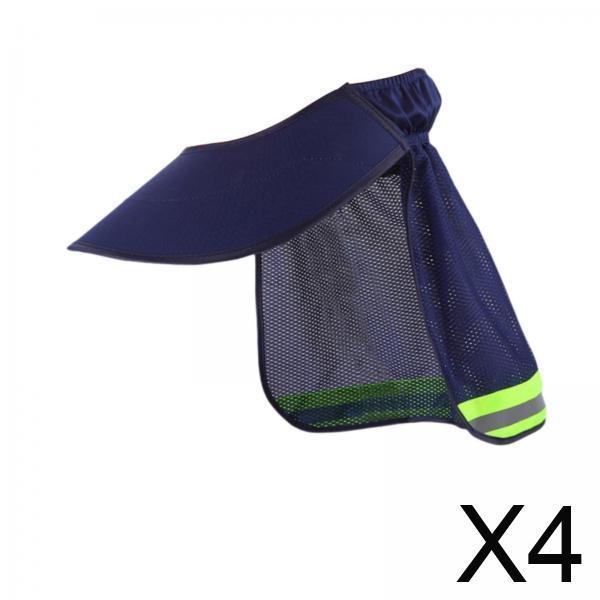 Sun Hat Wide Brim - 4x Pelindung Leher Topi Keras dengan