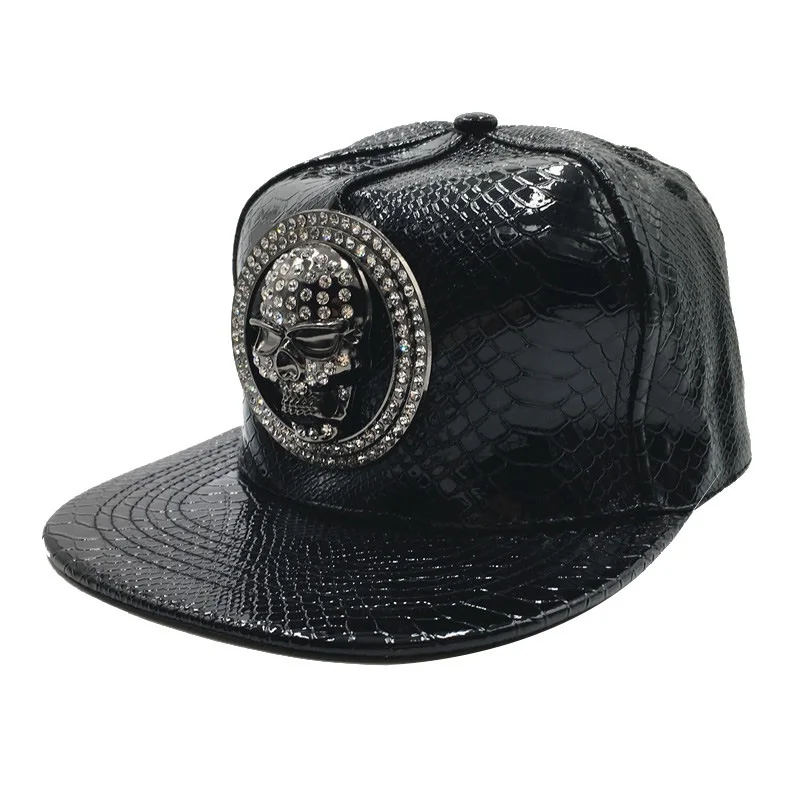Snapback Hat Flat - Oohmy topi bisbol pria wanita kulit