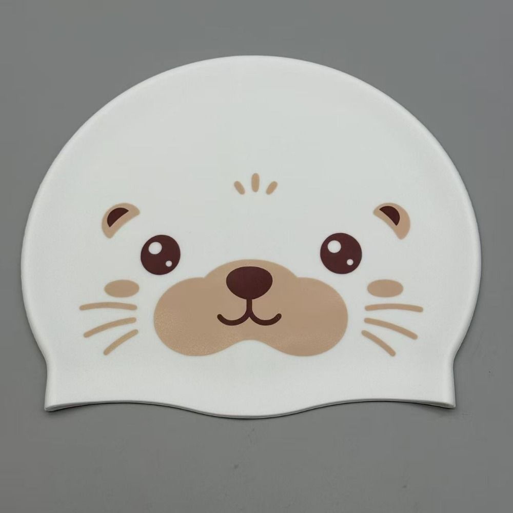 Swim Hat Silicone - Topi Renang Kreatif Pola Beruang Laut