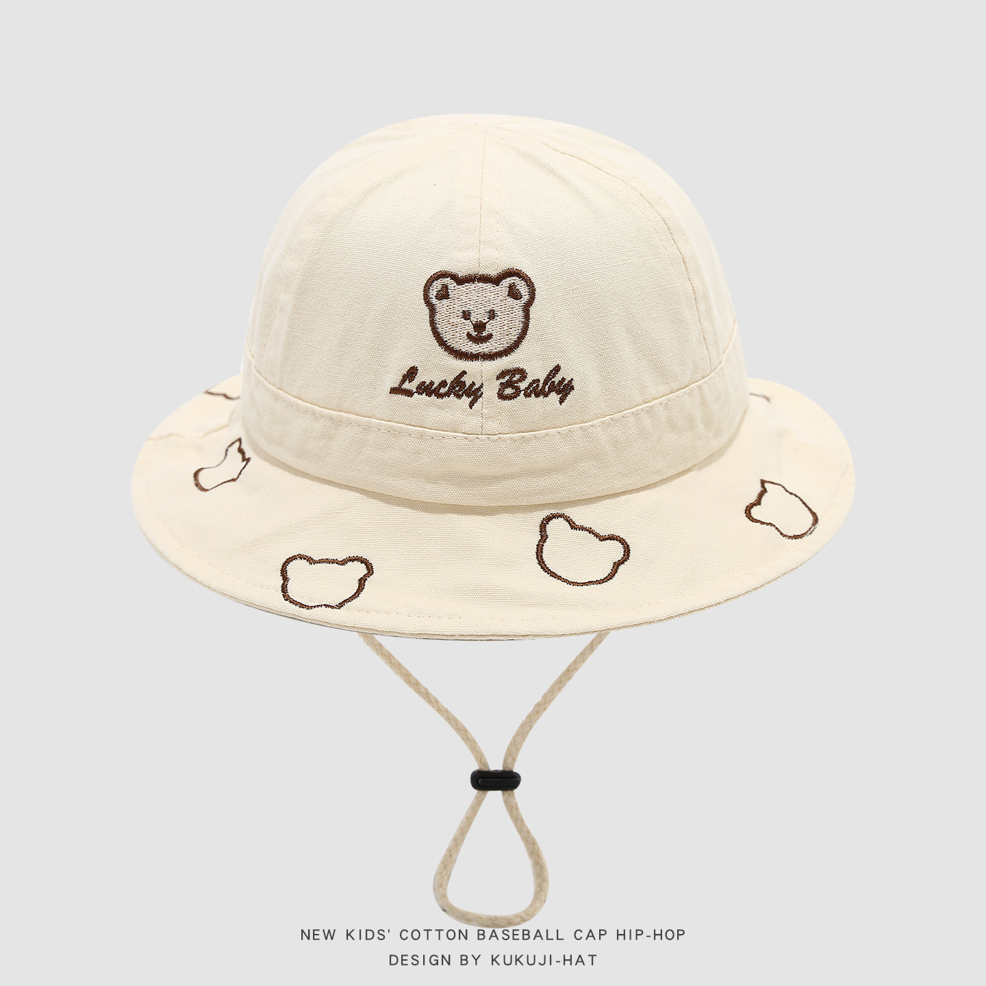 Topi Ember Bayi Beruang Kartun - Bucket Hat Cotton ulasan dan harga