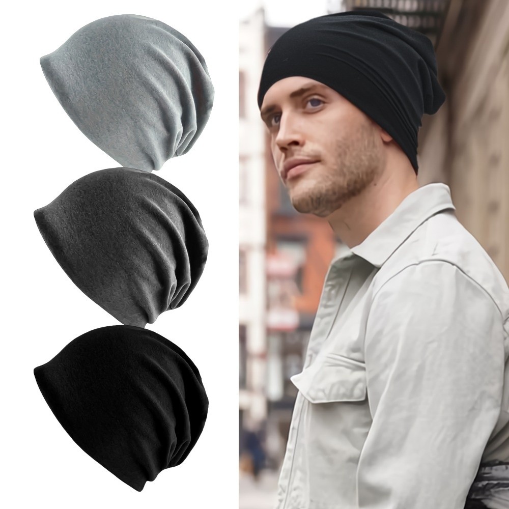Topi Beanie Rajut Warna Solid  - Running Cap Lightweight ulasan dan harga