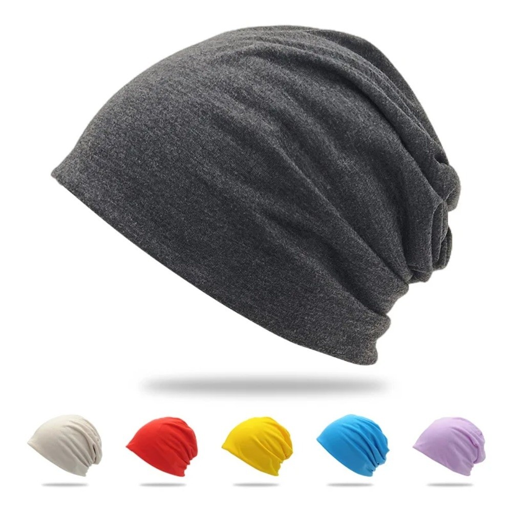 Topi Beanie Rajut Warna Solid  - Running Cap Lightweight ulasan dan harga