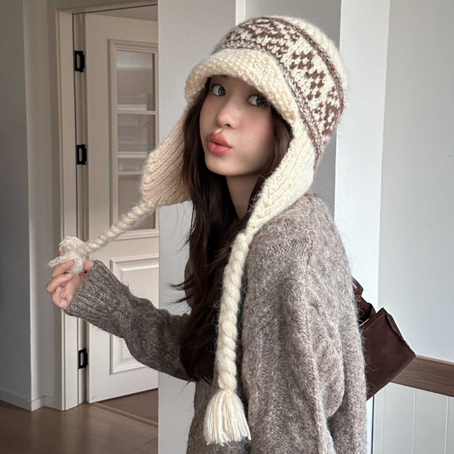 Topi Aviator Vintage Winter Fa - Trapper Hat Ear Flap ulasan dan harga