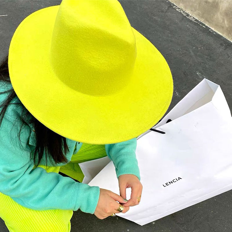 Topi Wol Desainer Mode Atas Ti - Fedora Hat Wool ulasan dan harga