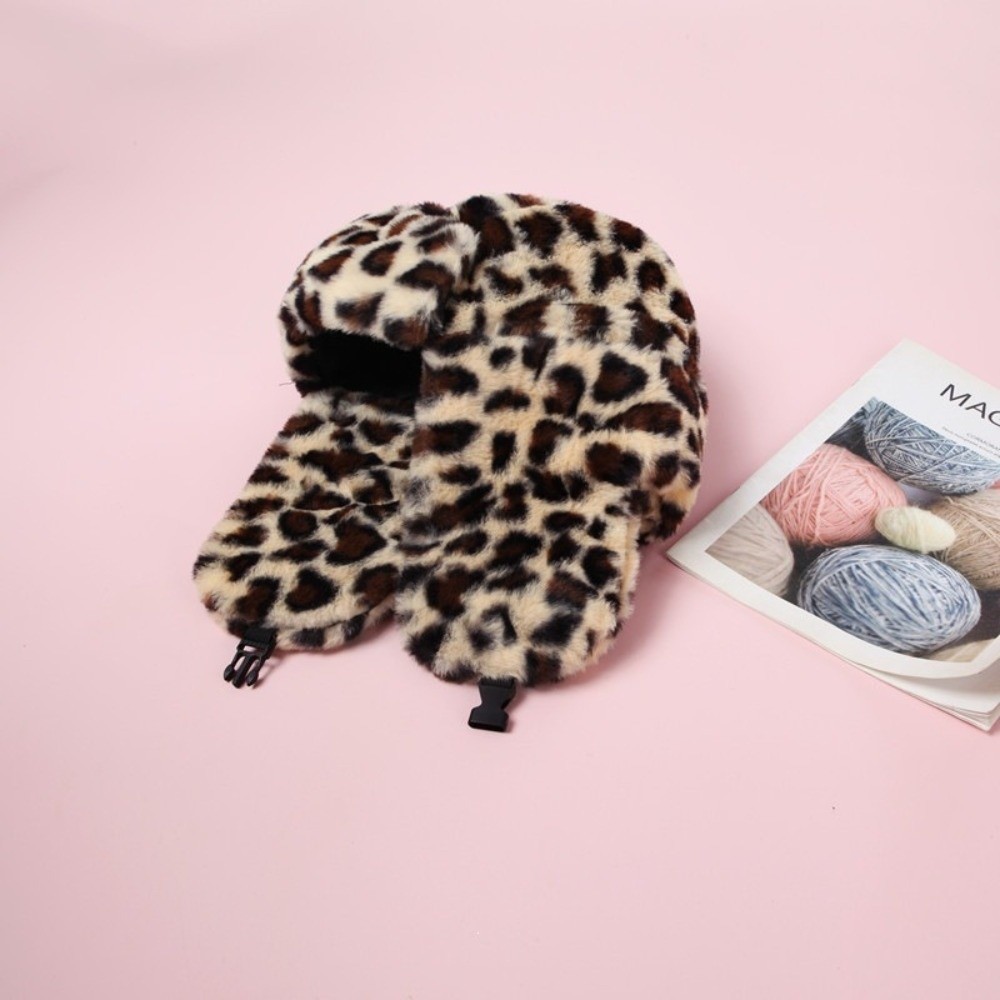 Topi Trapper Motif Leopard Han - Trapper Hat Ear Flap ulasan dan harga