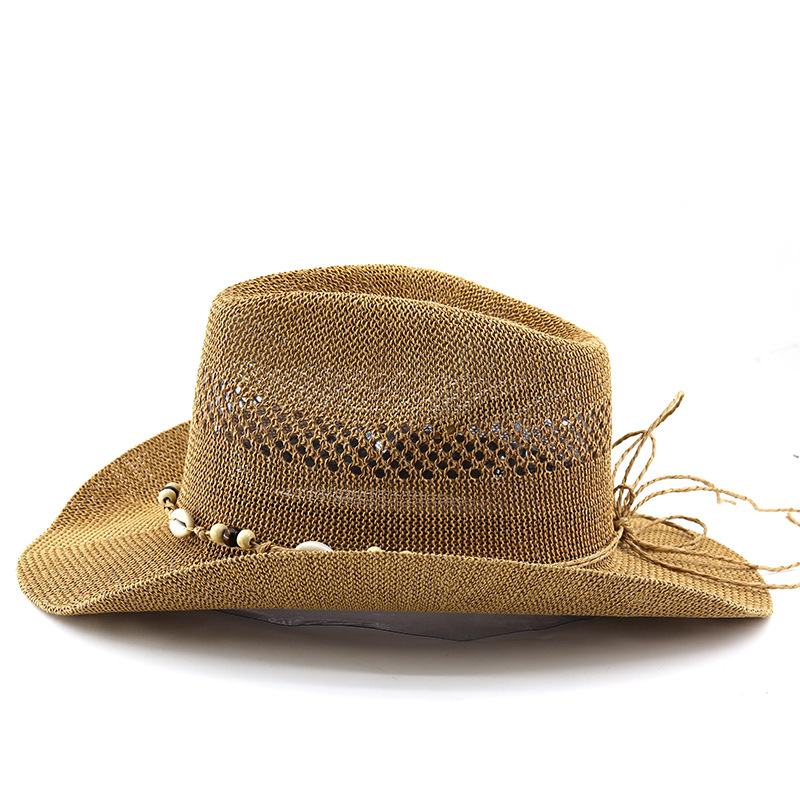 Topi jerami berlubang model fe - Cowboy Hat Straw ulasan dan harga