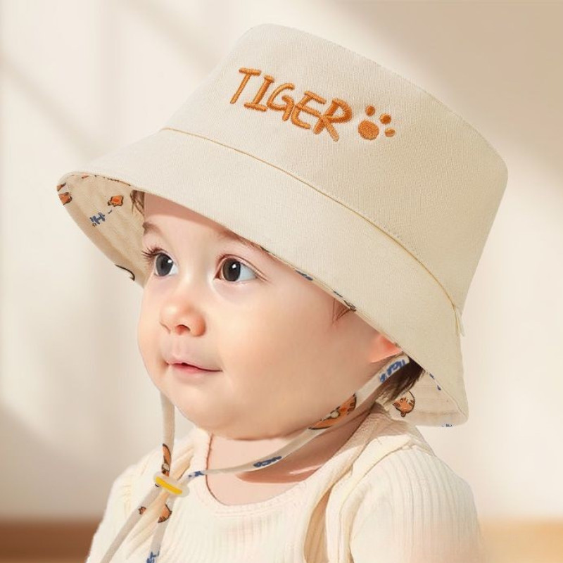 Topi ember bayi bordir huruf,  - Bucket Hat Cotton ulasan dan harga