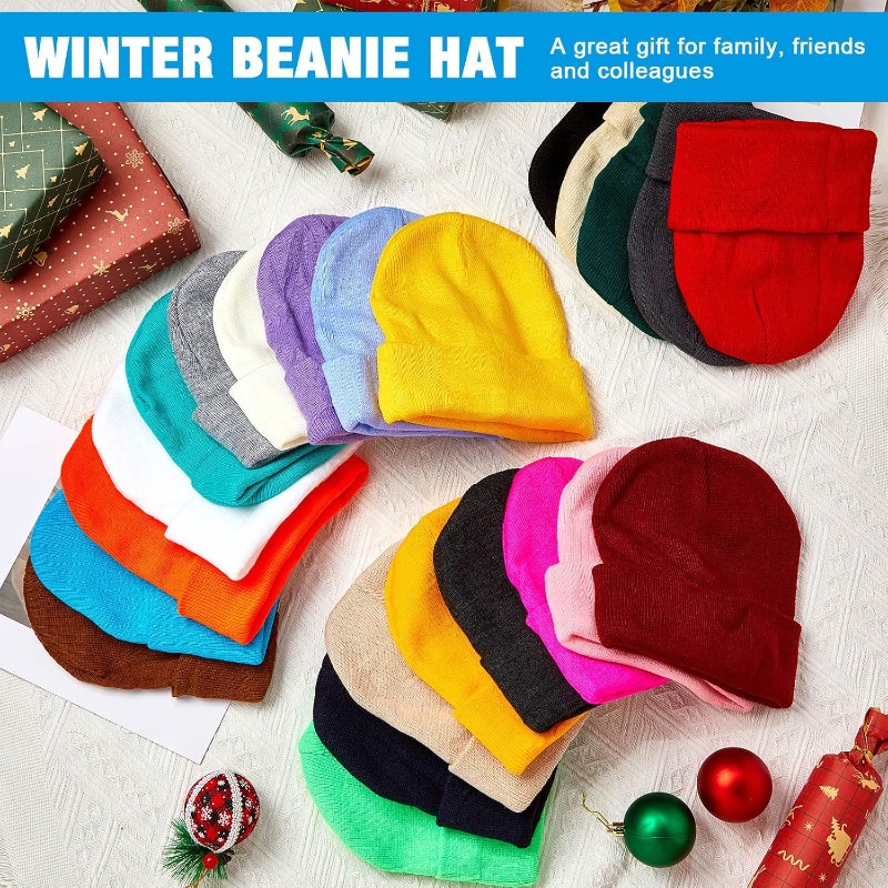 1pc Topi Beanie Tebal Hangat M - Beanie Cuffed Knit ulasan dan harga