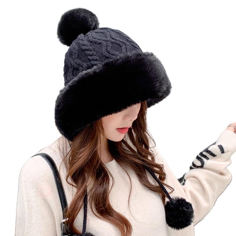 Topi Rajut Kabel Mewah Tebal H - Trapper Hat Ear Flap ulasan dan harga