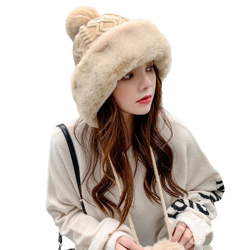 Topi Rajut Kabel Mewah Tebal H - Trapper Hat Ear Flap ulasan dan harga