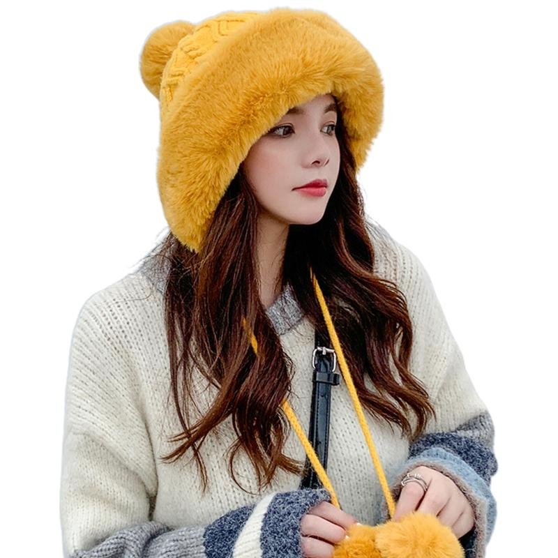 Topi Rajut Kabel Mewah Tebal H - Trapper Hat Ear Flap ulasan dan harga