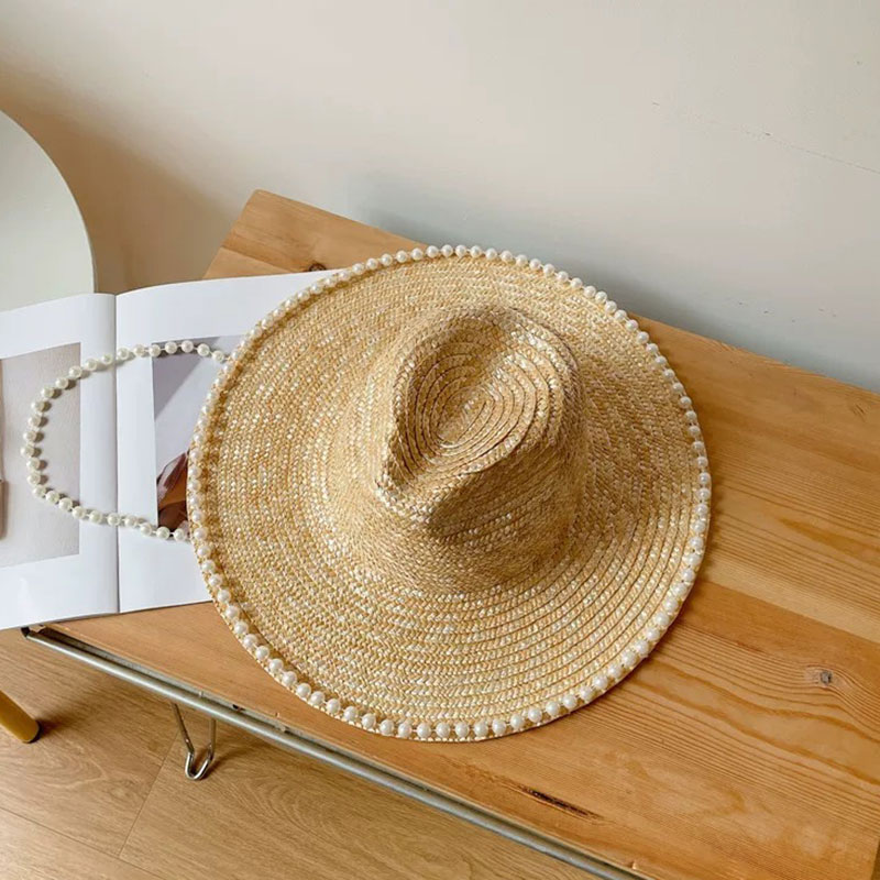 Topi Jerami Rantai Mutiara Fas - Cowboy Hat Straw ulasan dan harga