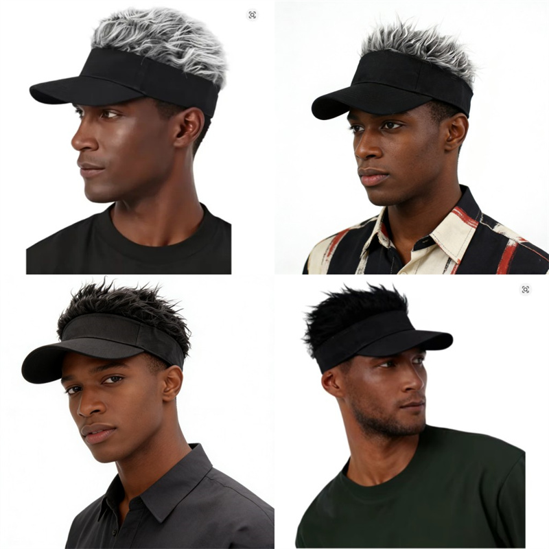 Wig Rambut Sintetis Berduri un - Visor Sun Hat ulasan dan harga