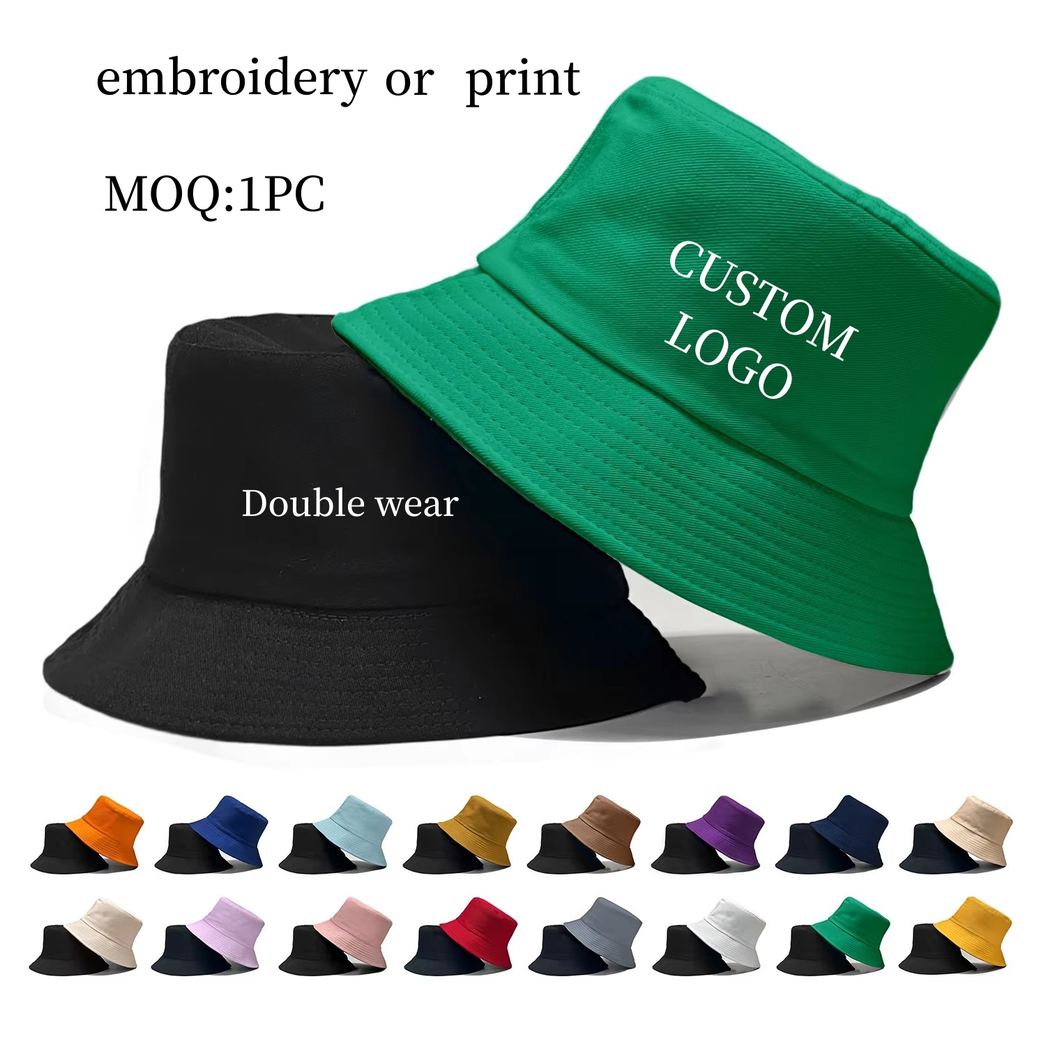 Topi Bucket Nelayan Logo Kusto - Bucket Hat Cotton ulasan dan harga