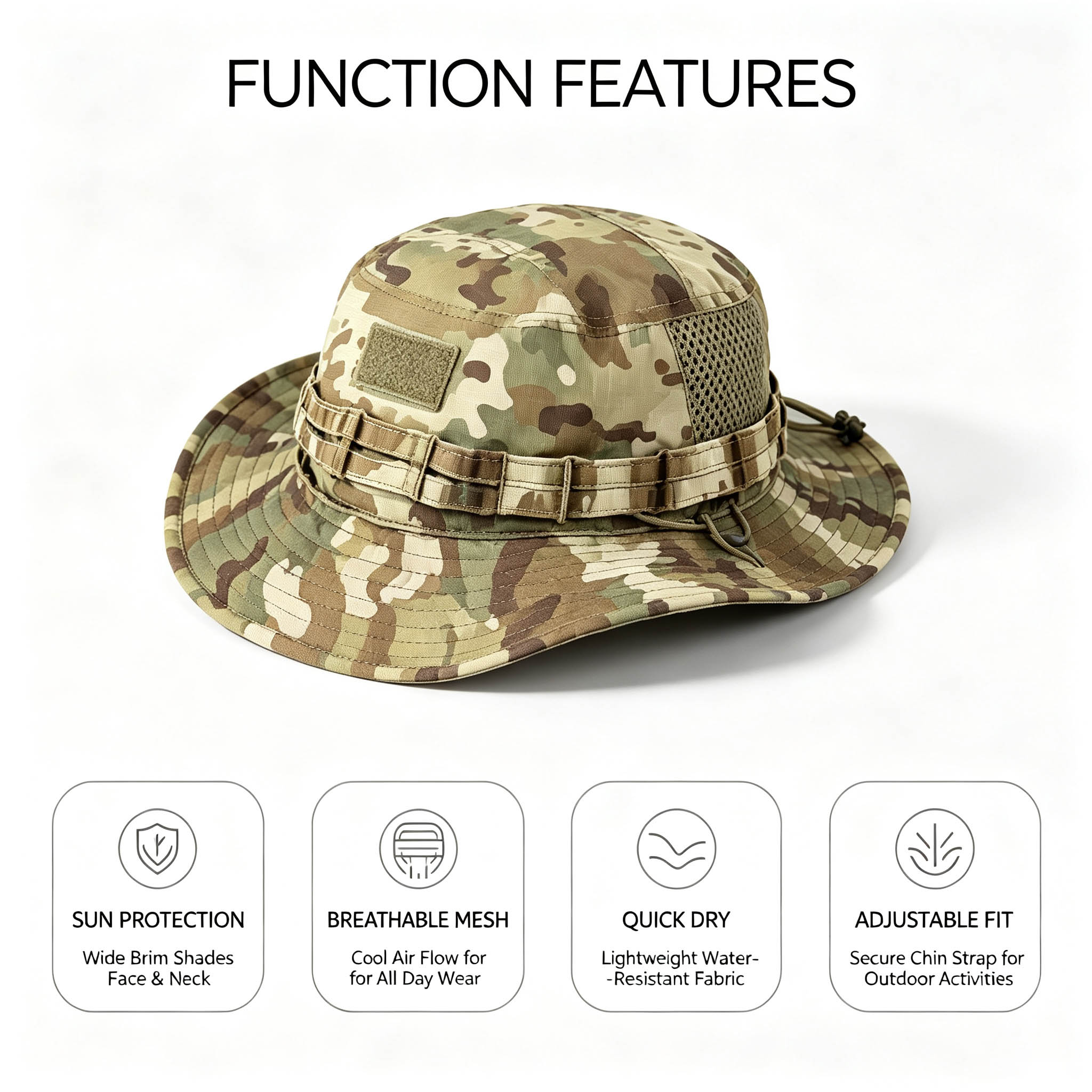 Topi Boonie Taktis untuk Pria, - Boonie Hat Tactical ulasan dan harga