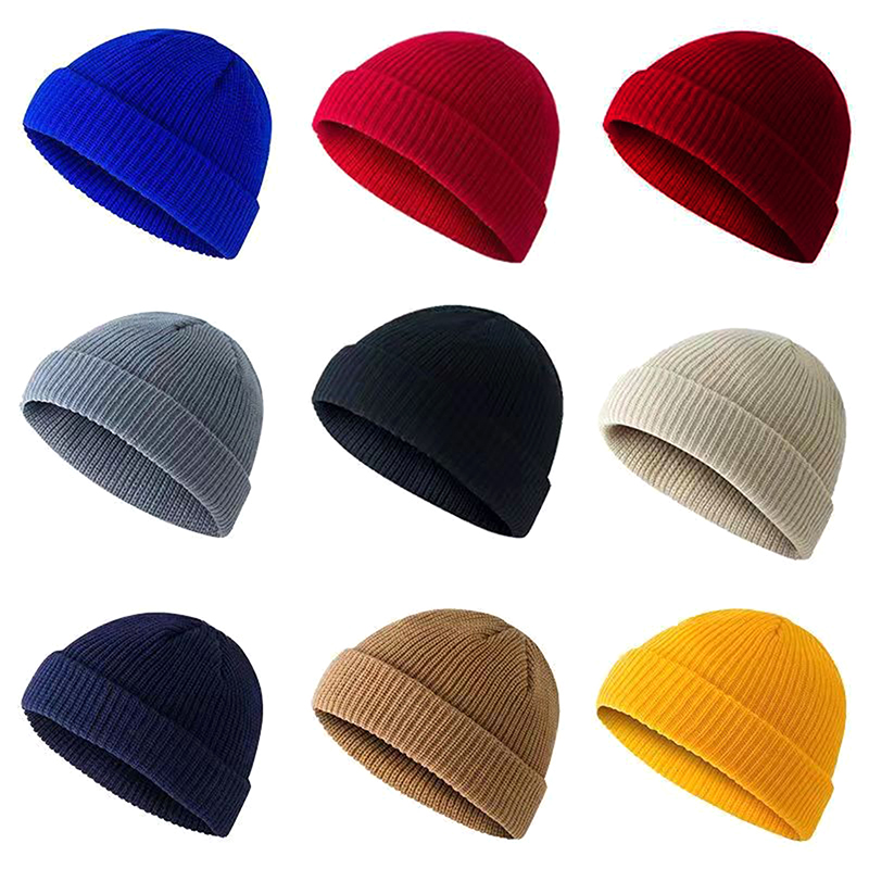 1Pcs Topi Kupluk Wol Musim Din - Beanie Cuffed Knit ulasan dan harga