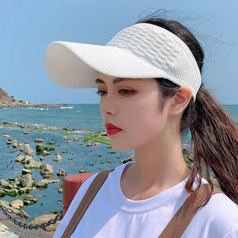 1 Buah Topi Matahari Anti-UV W - Visor Sun Hat ulasan dan harga